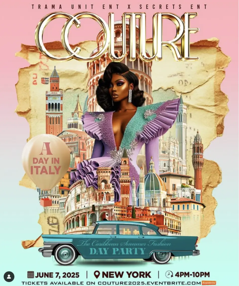 Couture flyer or graphic.