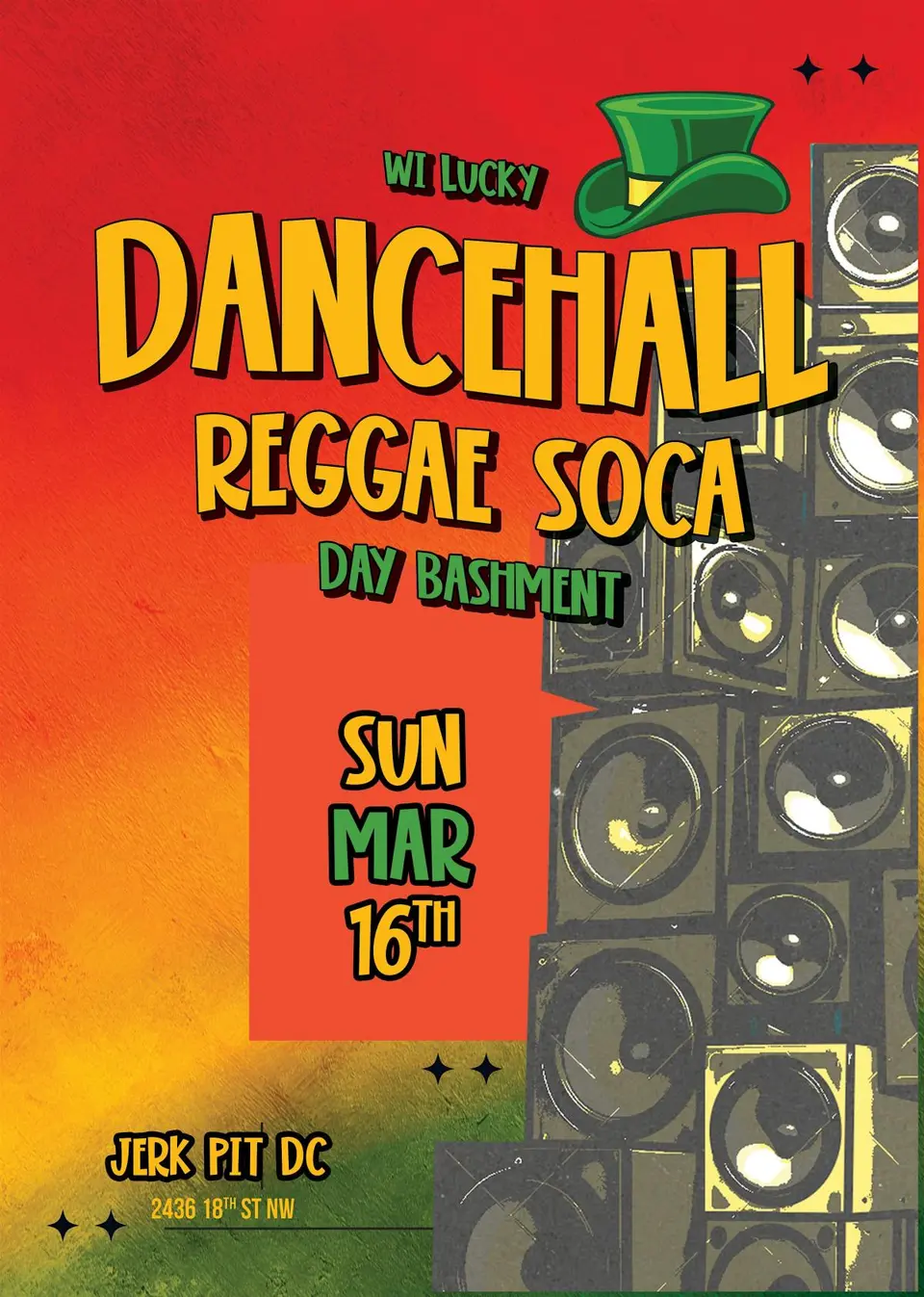 Dancehall + Reggae + Soca DAY BASHMENT flyer or graphic.