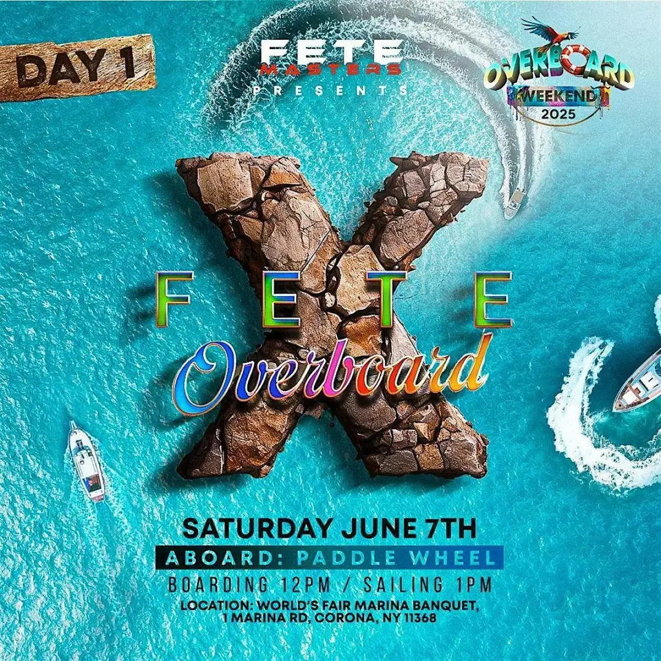 FeteX: Overboard flyer or graphic.