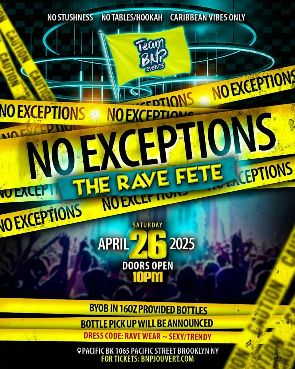 No Exceptions flyer or graphic.