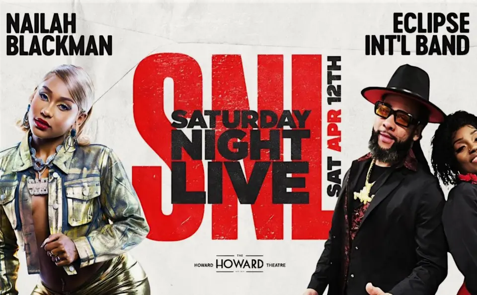 Saturday Night Live flyer or graphic.