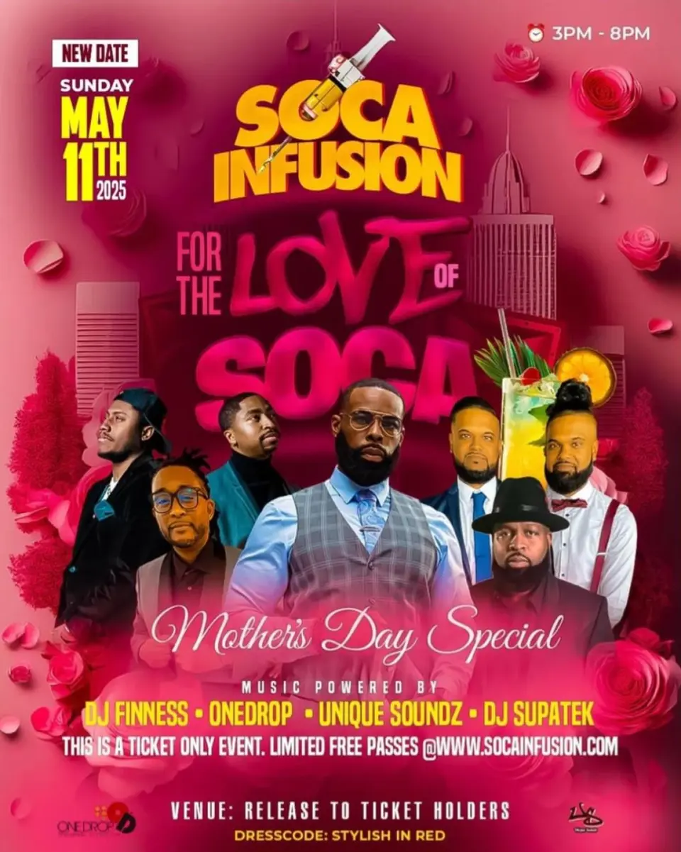 Soca Infusion For the Love of Soca flyer or graphic.