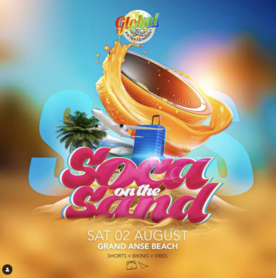 Soca on the Sand flyer or graphic.