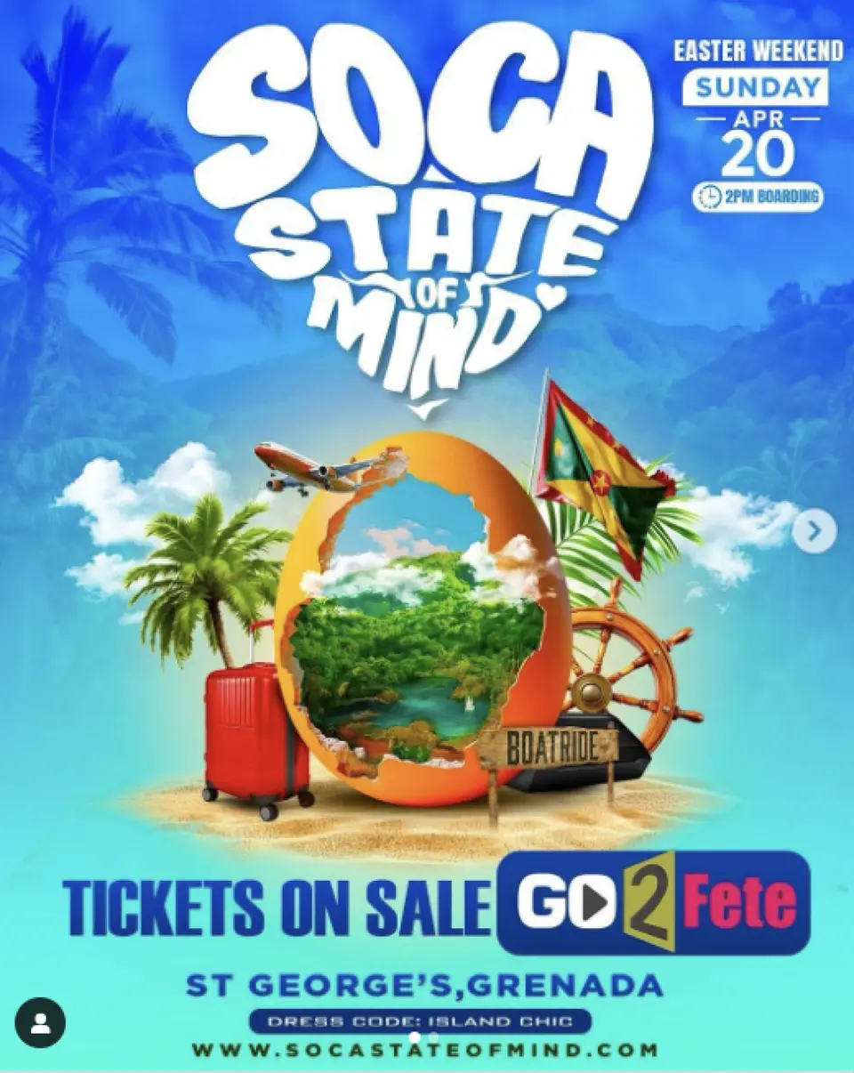 Soca State Of Mind Boatride flyer or graphic.