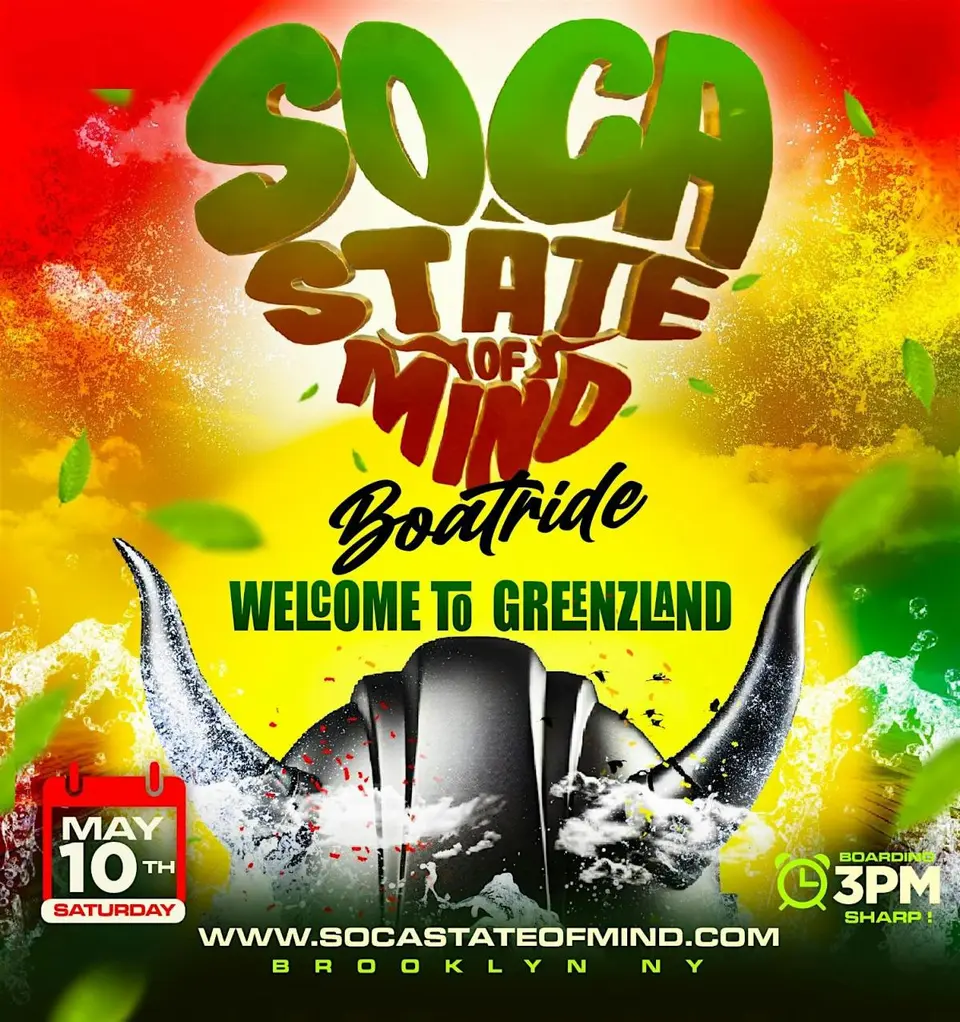 Soca State Of Mind Boatride flyer or graphic.