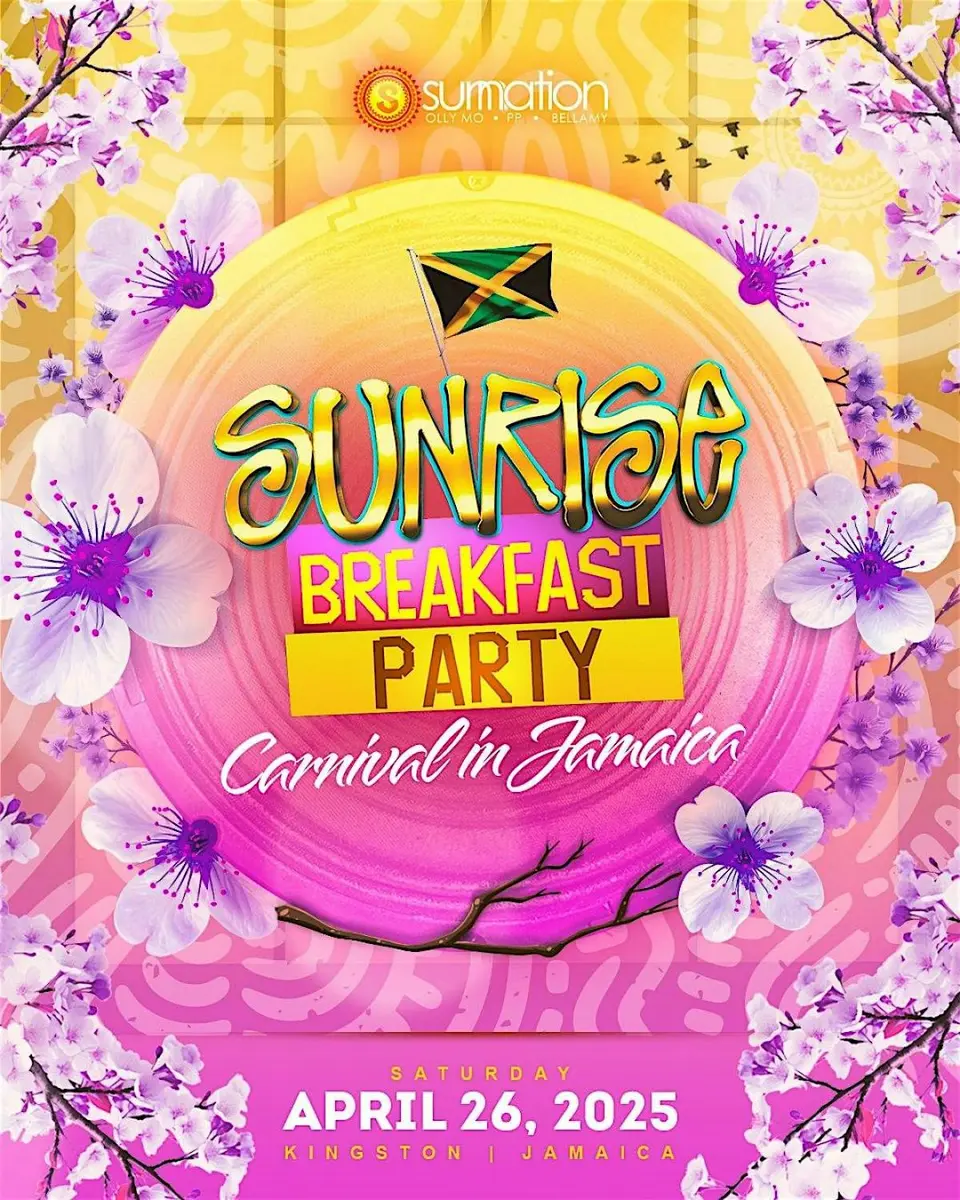 Sunrise Breakfast Party flyer or graphic.