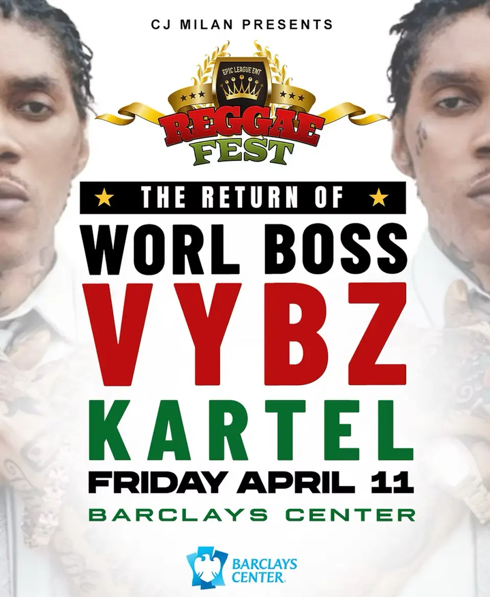 Vybz Kartel - Reggae Fest flyer or graphic.