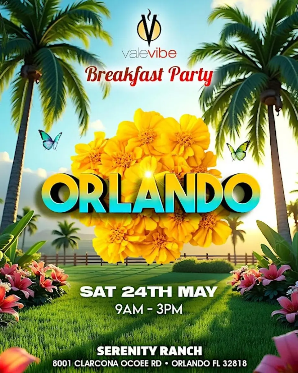 ValeVibe Breakfast Party flyer or graphic.