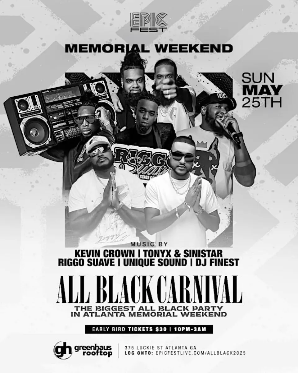 All Black Carnival flyer or graphic.
