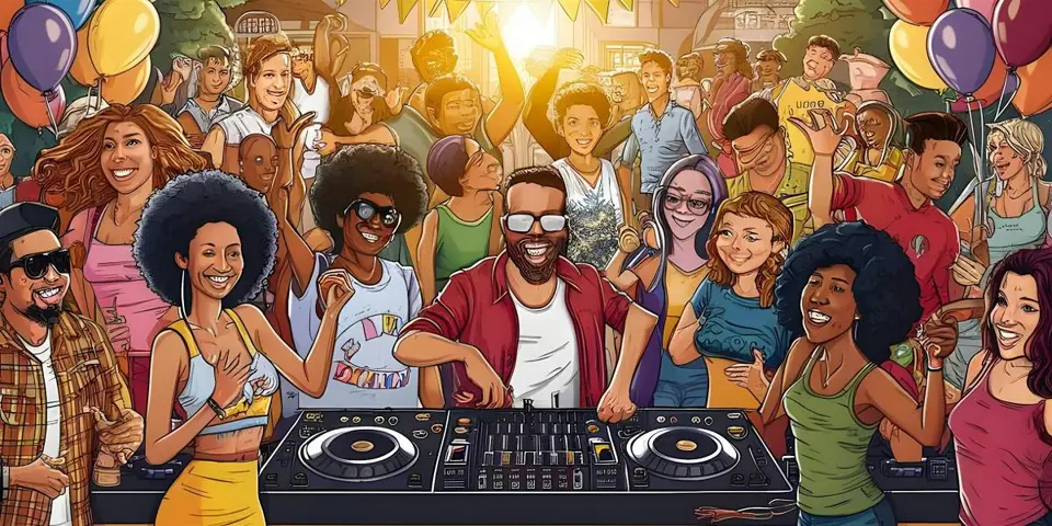 Block Party flyer or graphic.