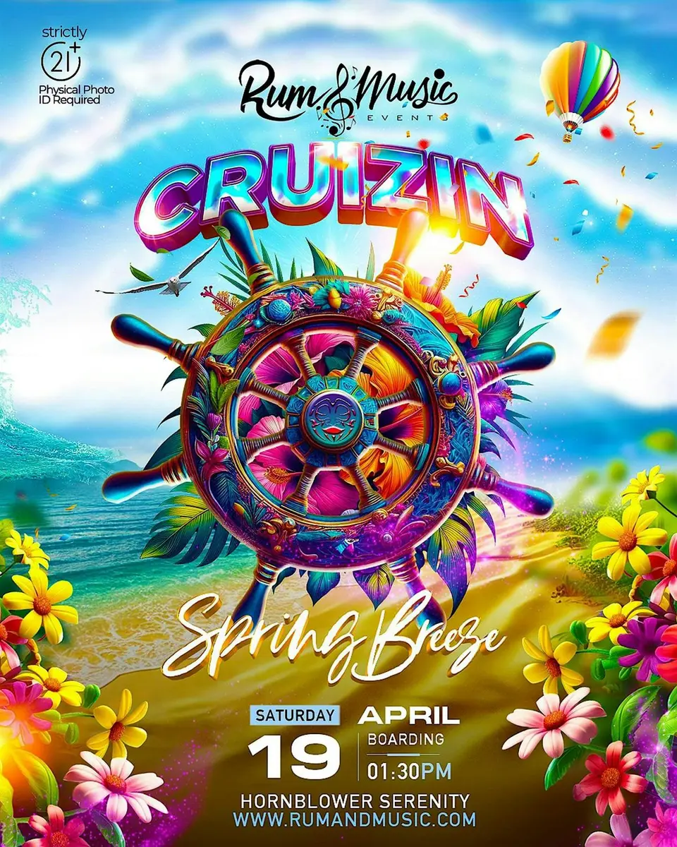 Cruizin "Spring Breeze" flyer or graphic.