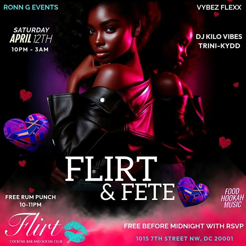 Flirt & Fete flyer or graphic.