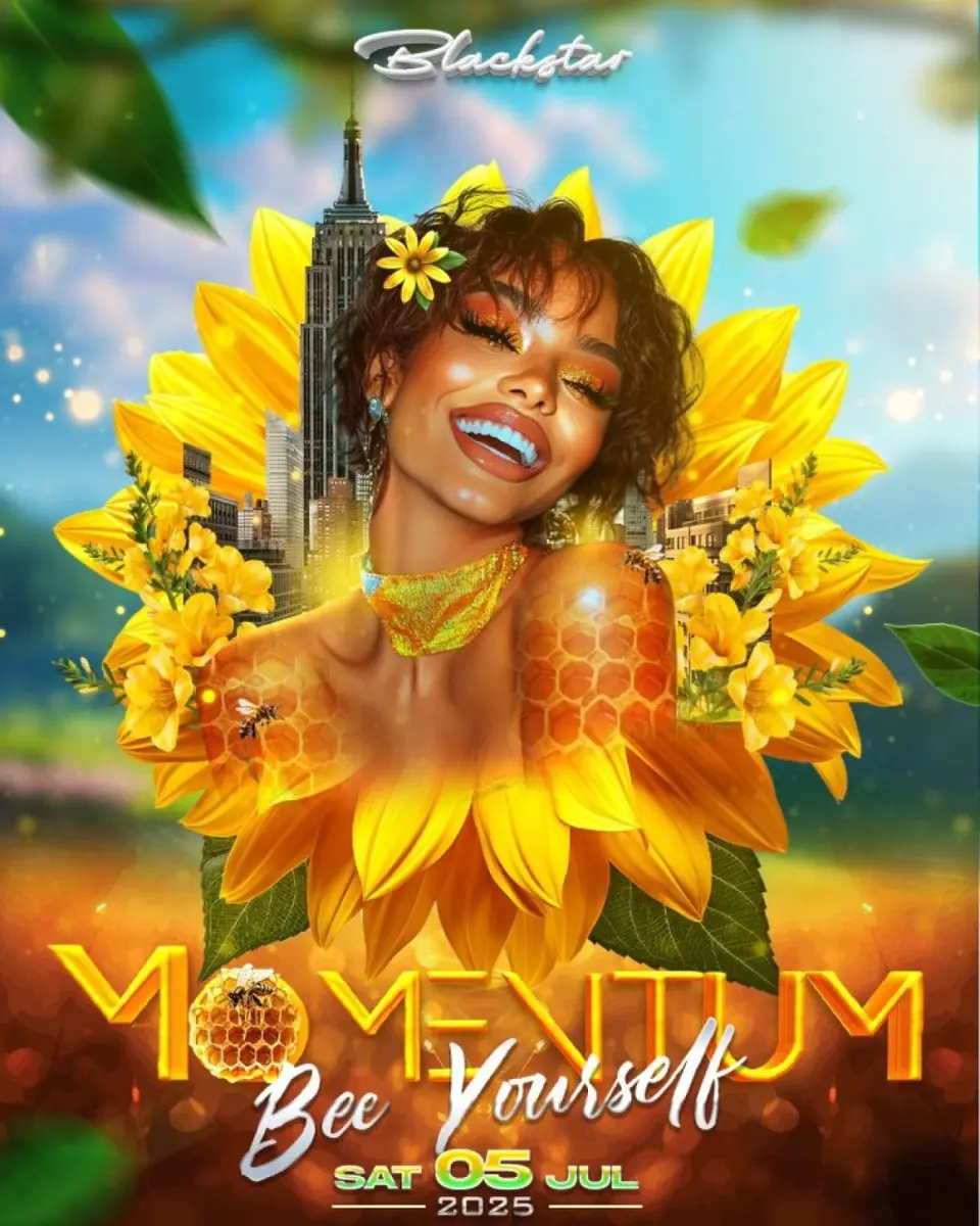 Momentum - Bee Yourself flyer or graphic.