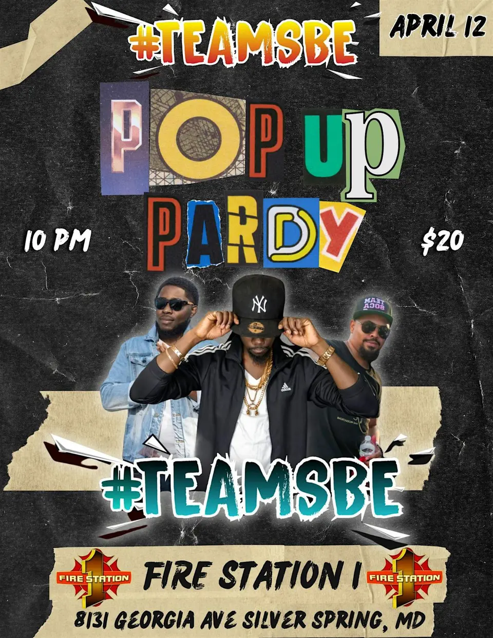 Pop up Pardy flyer or graphic.