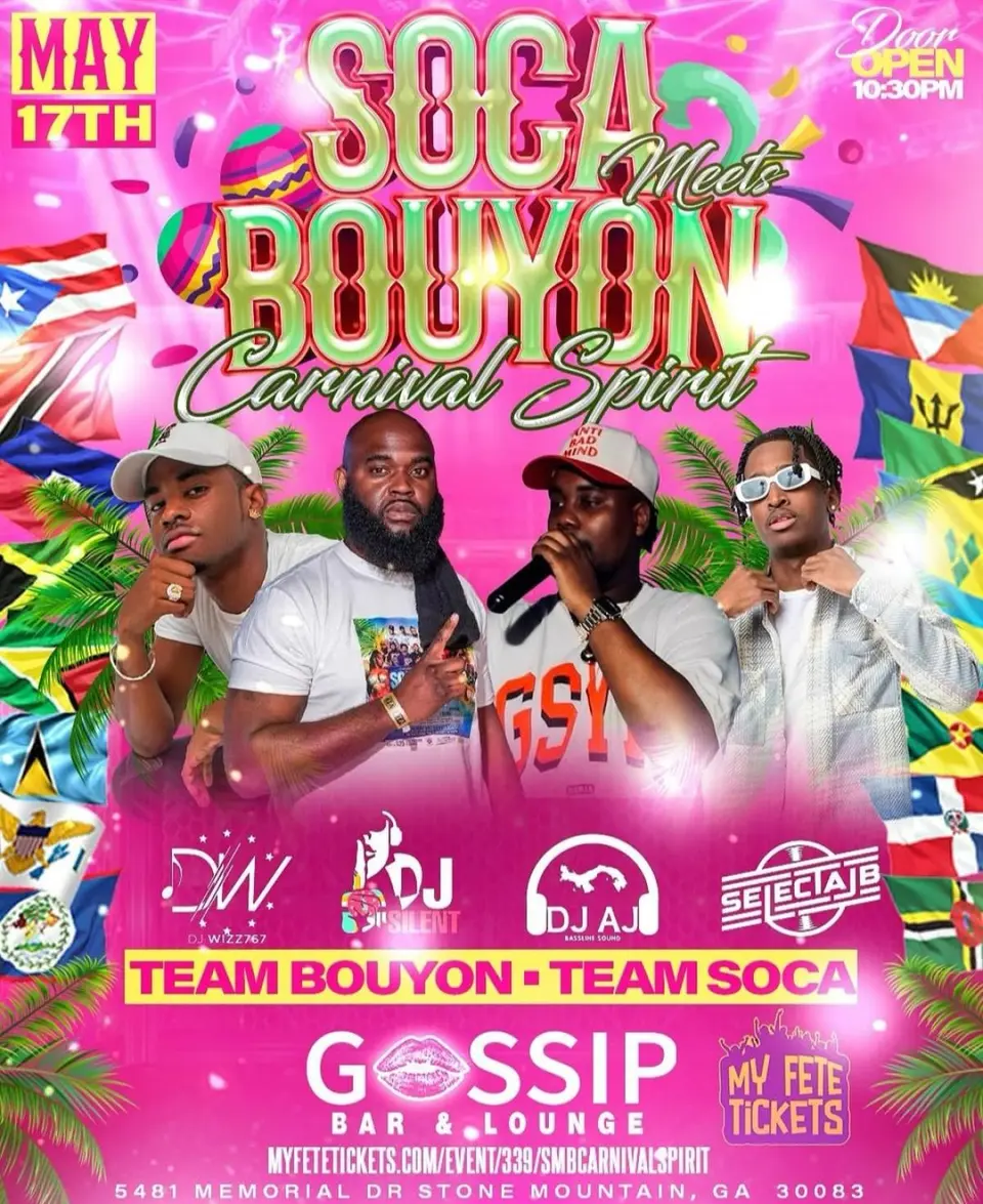 Soca Meets Bouyon flyer or graphic.