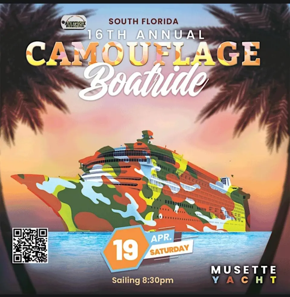 South Florida Camouflage Boatride flyer or graphic.