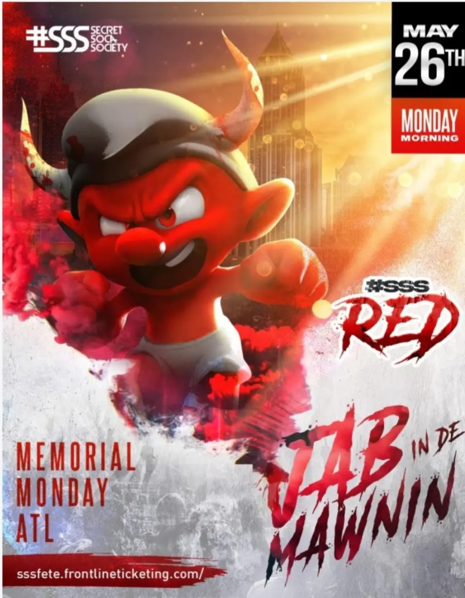 #SSS Red de Color J'ouvert flyer or graphic.