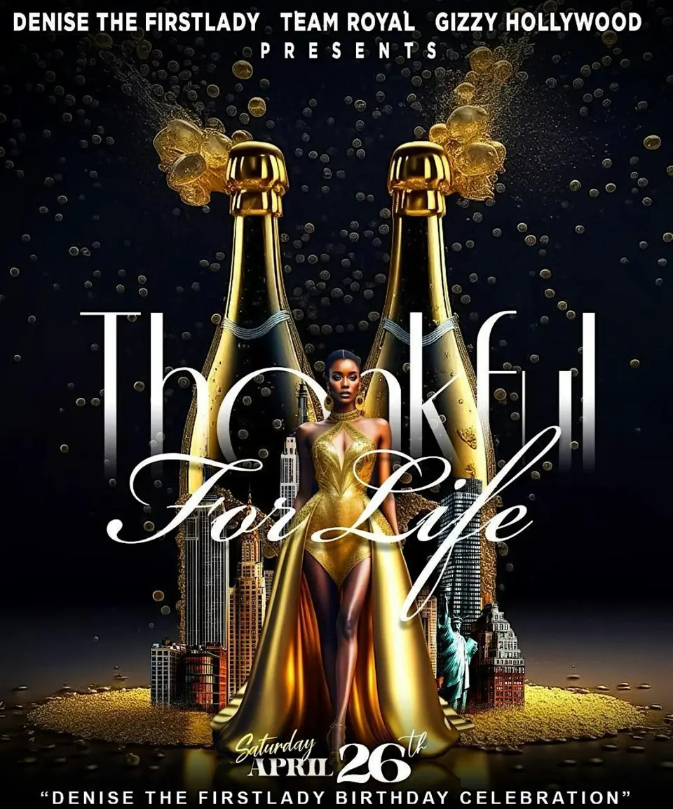 Thankful For Life flyer or graphic.