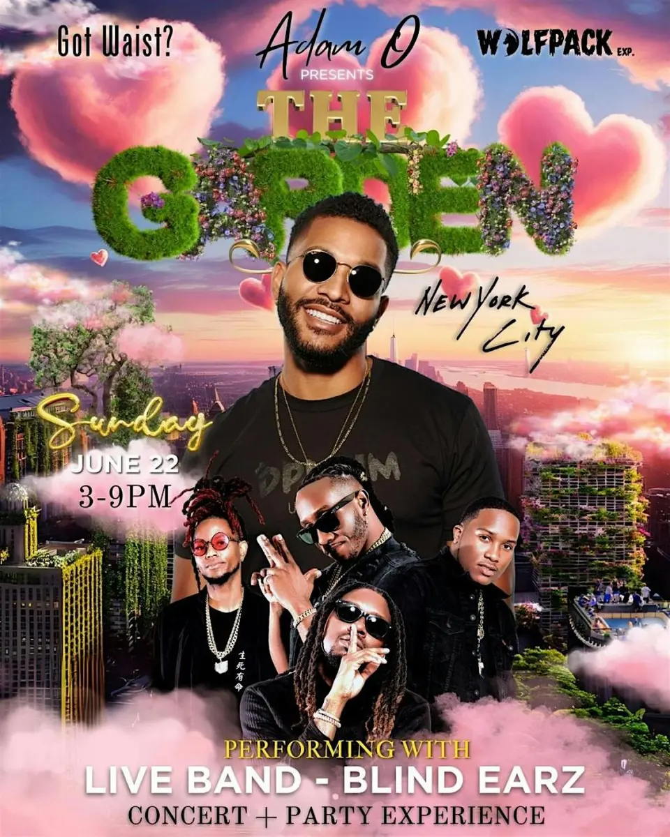 The Garden flyer or graphic.