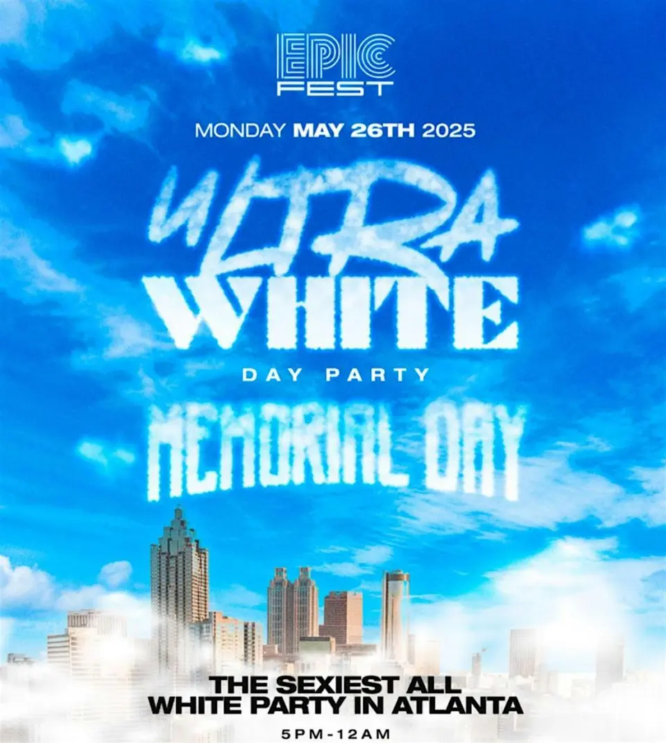Ultra White Day Party flyer or graphic.