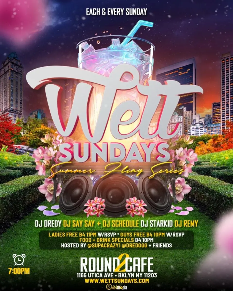 Wett Sundays Summer Fling flyer or graphic.