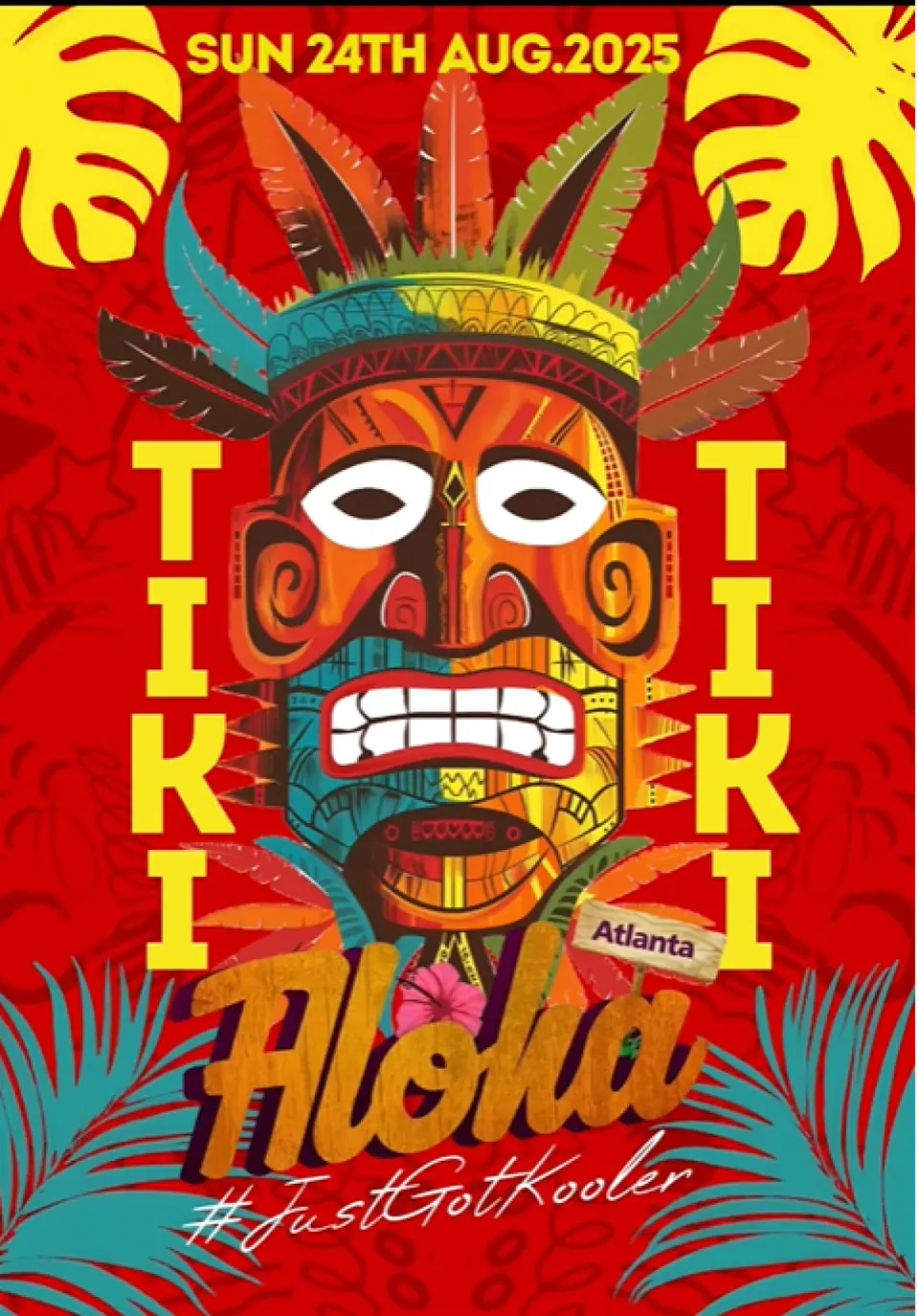 Aloha  " Tiki Kooler Experience " flyer or graphic.