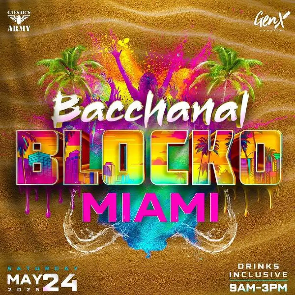 Bacchanal Blocko flyer or graphic.
