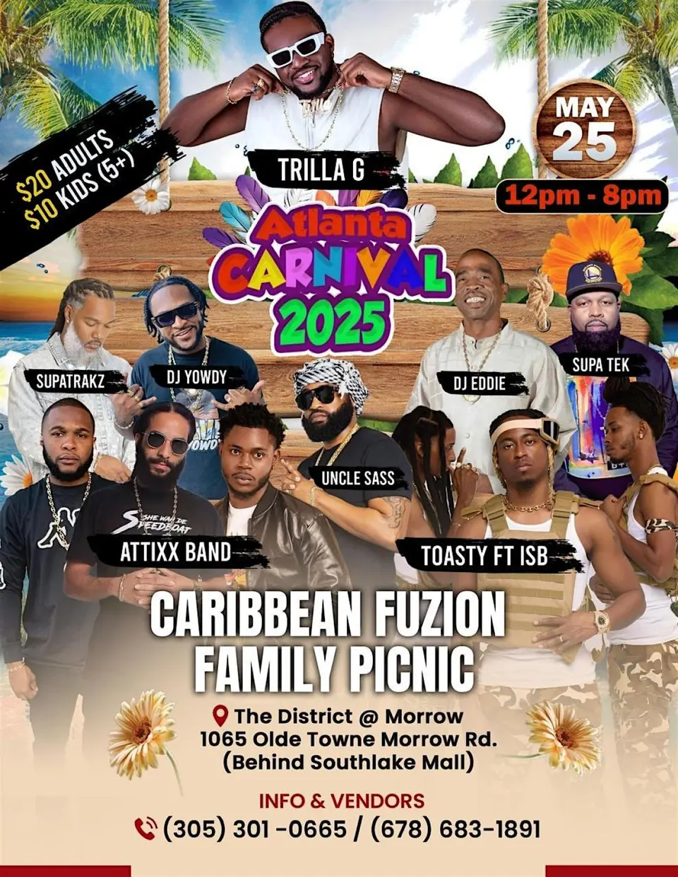 Caribbean Fuzion Family Picnic flyer or graphic.