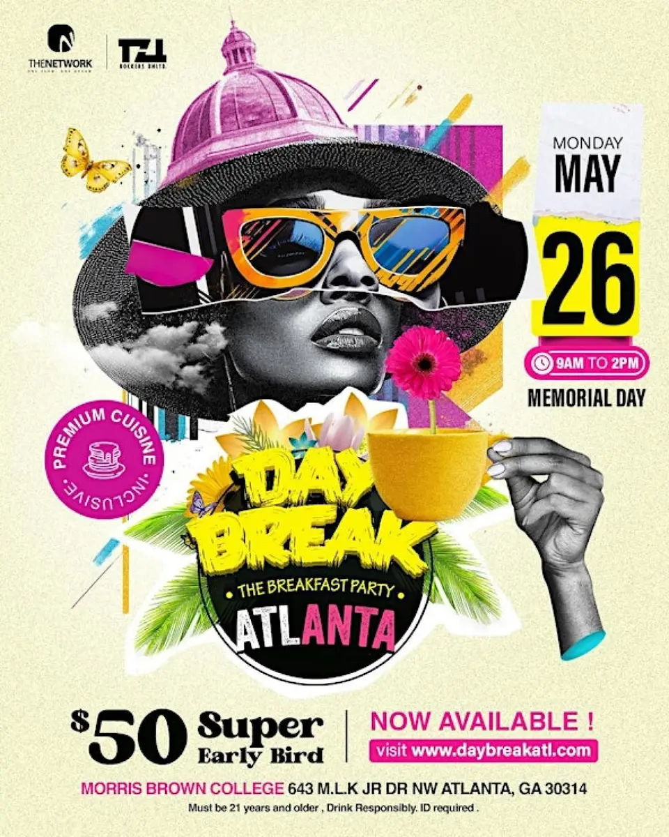 Daybreak- Premium Breakfast Party flyer or graphic.