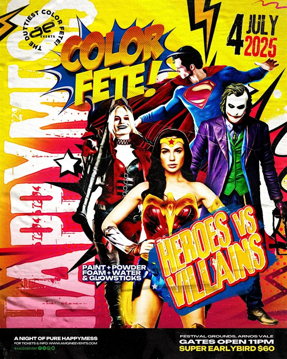 Happymess Color Fete flyer or graphic.