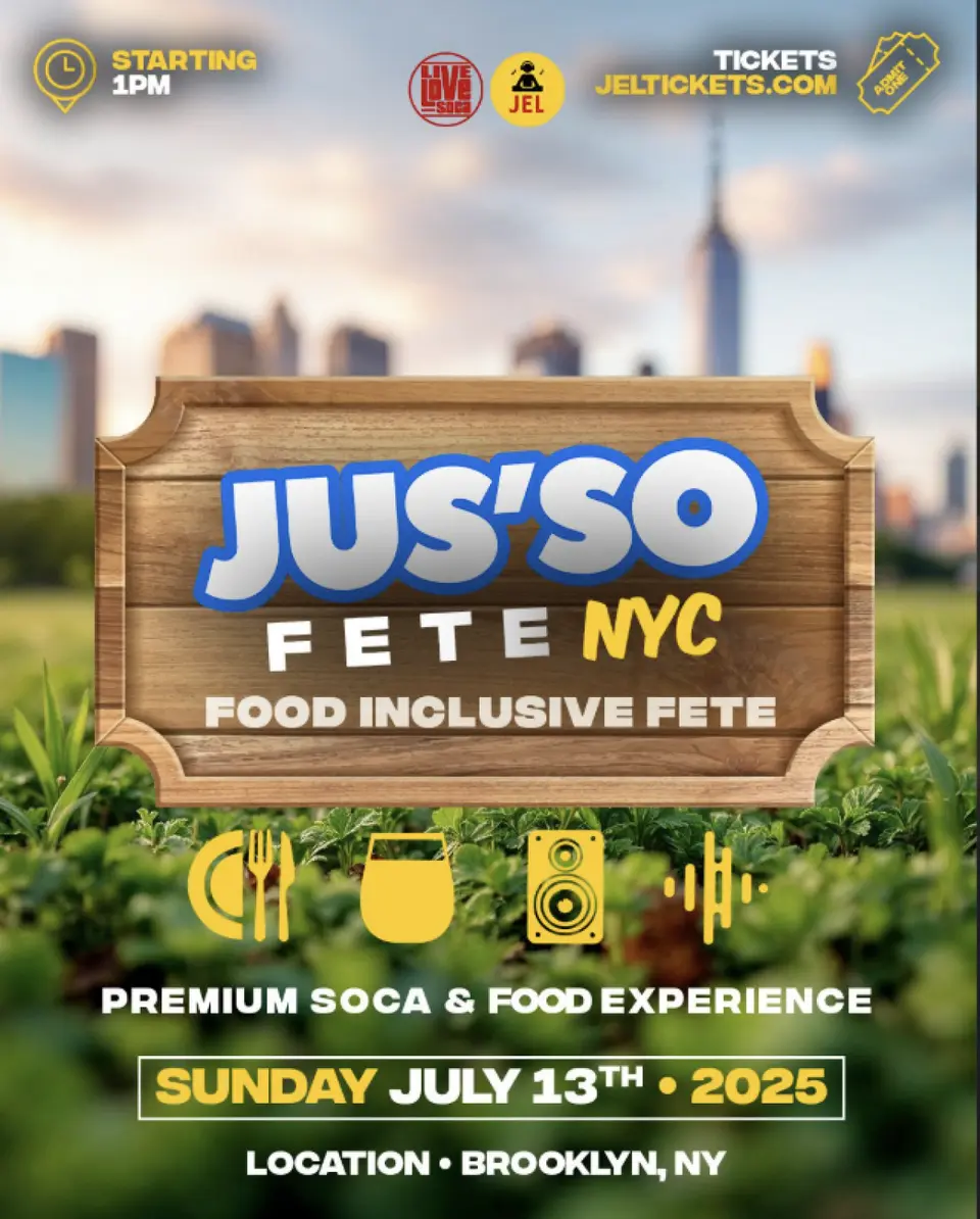 Jus'so Fete flyer or graphic.