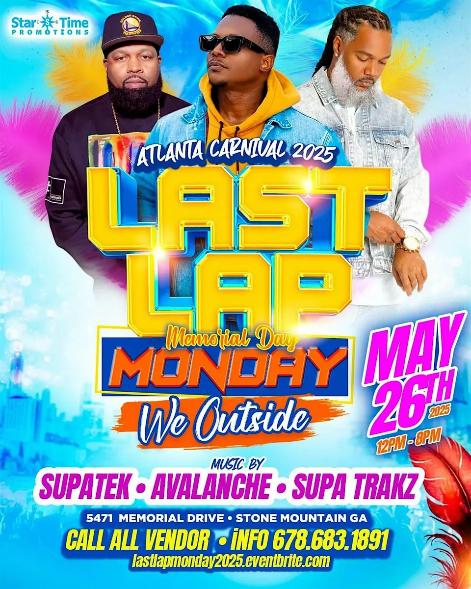Last Lap Monday flyer or graphic.