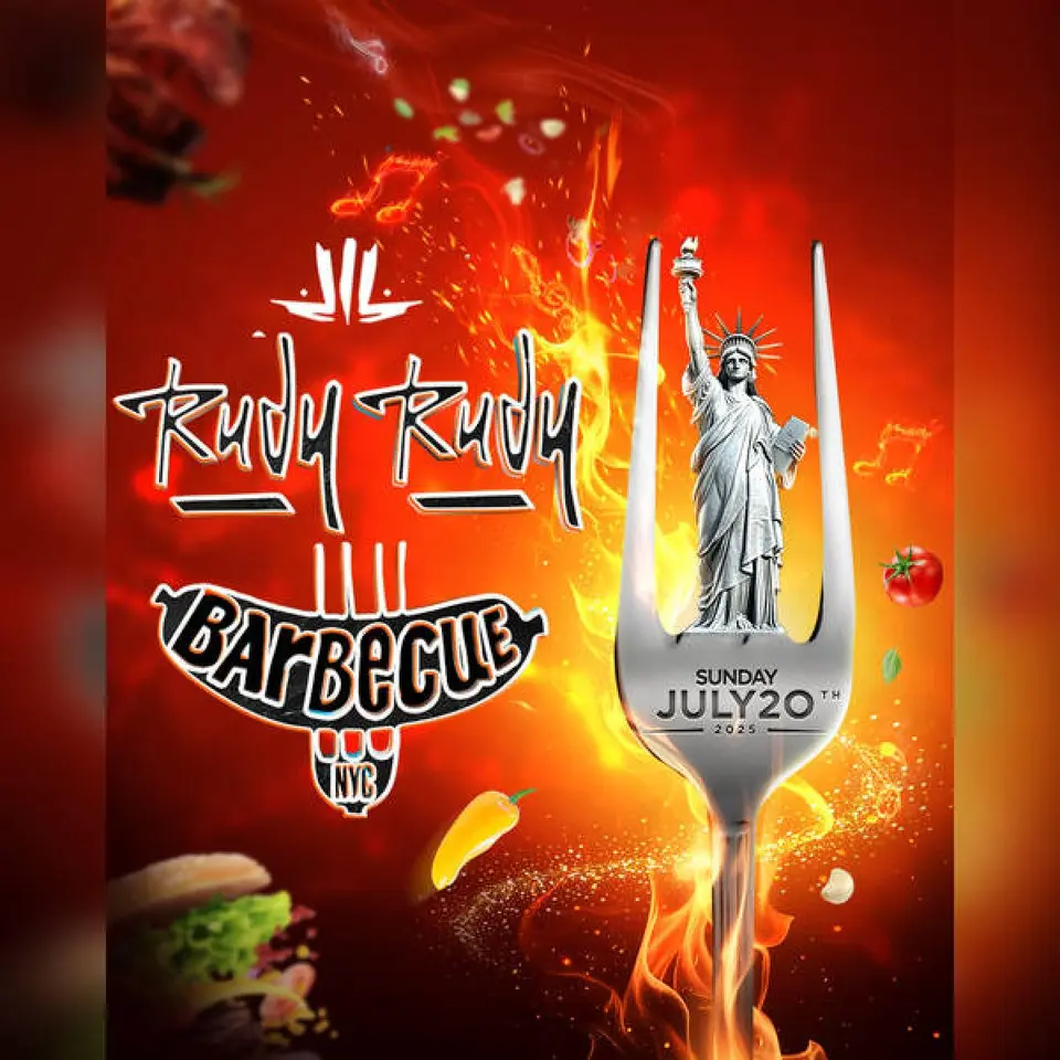Rudy Rudy BBQ flyer or graphic.