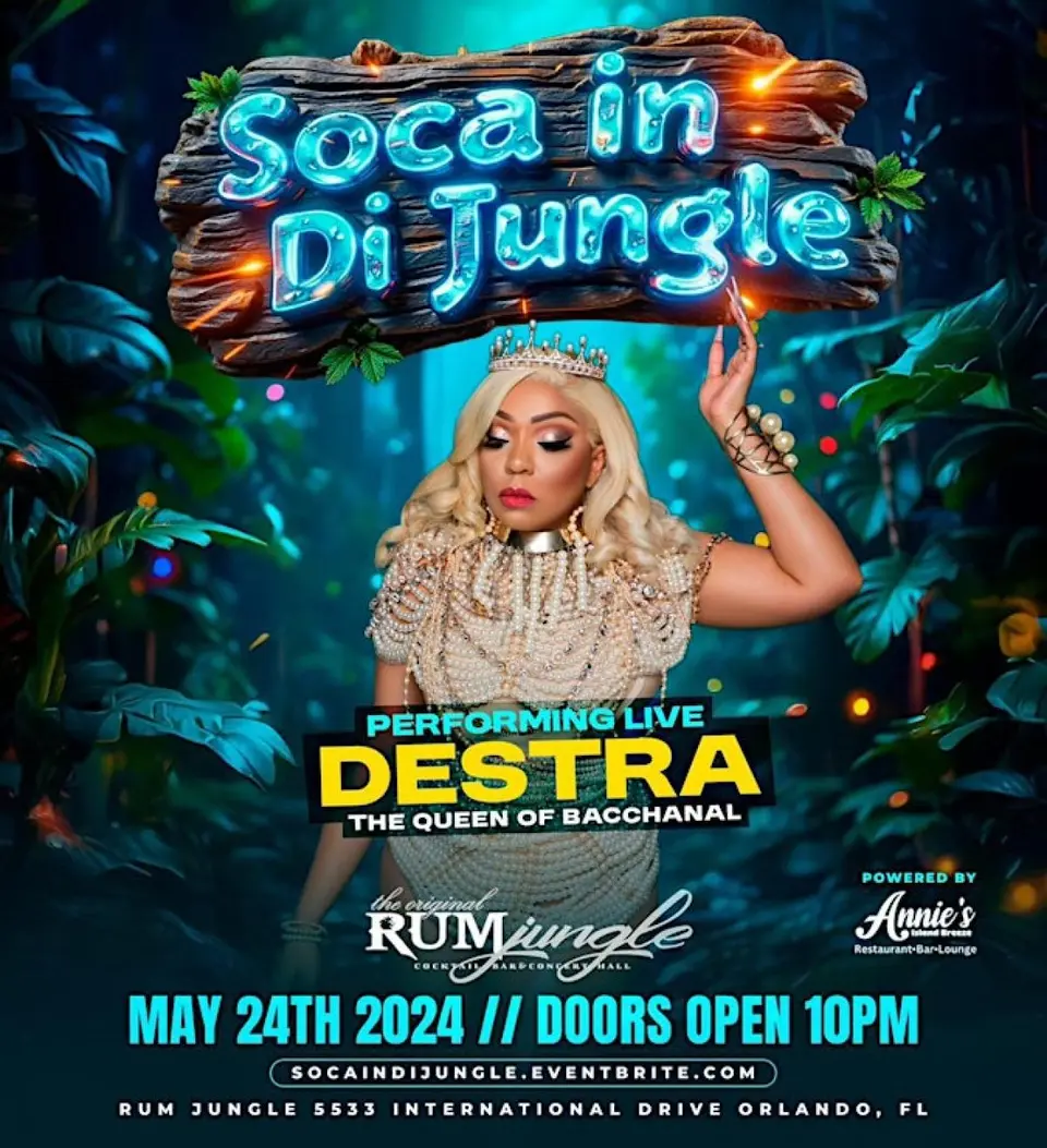 Soca In Di Jungle flyer or graphic.
