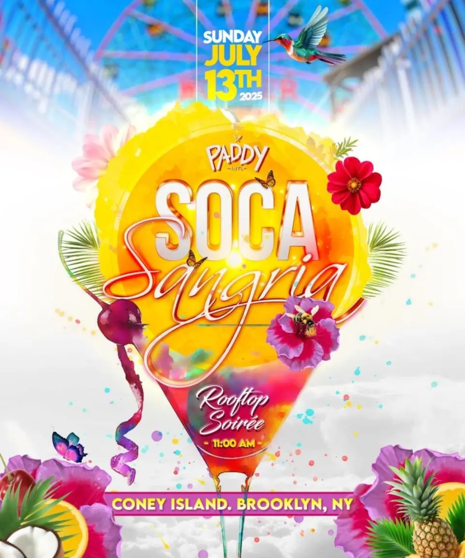 Soca Sangria Summer flyer or graphic.
