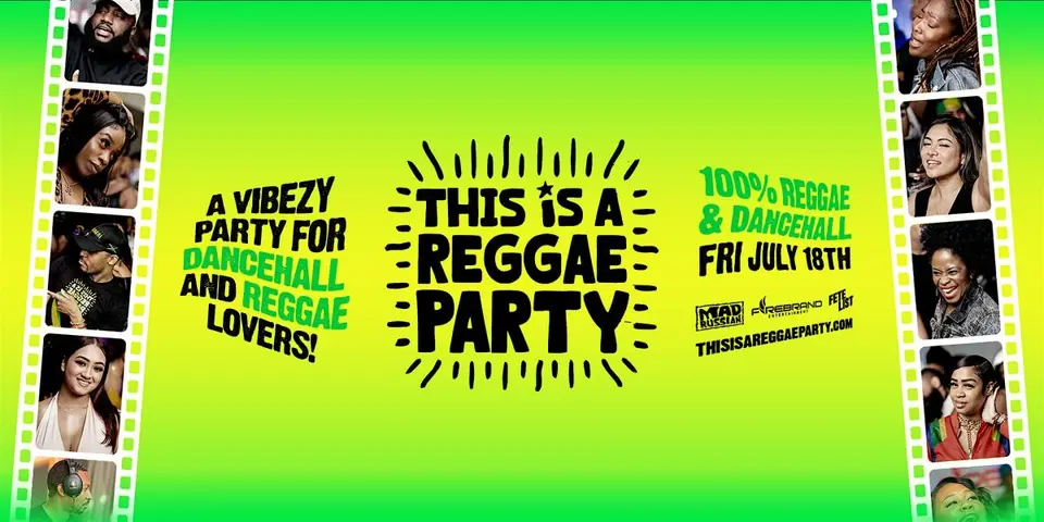 This is a REGGAE Party - NYC July flyer or graphic.