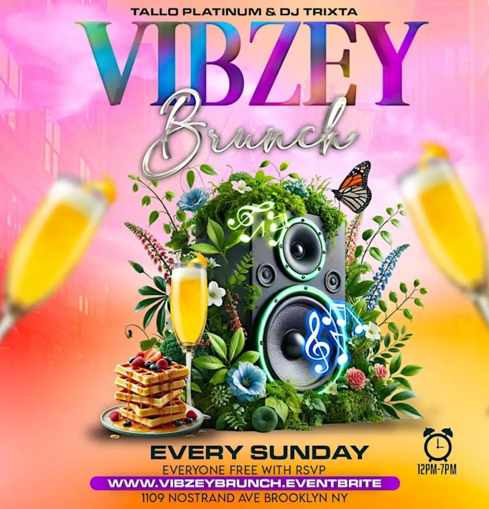 Vibezy Brunch flyer or graphic.