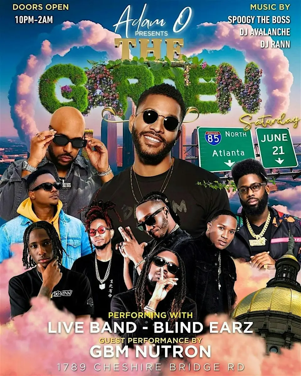 The Garden- Adam O Concert/Party flyer or graphic.