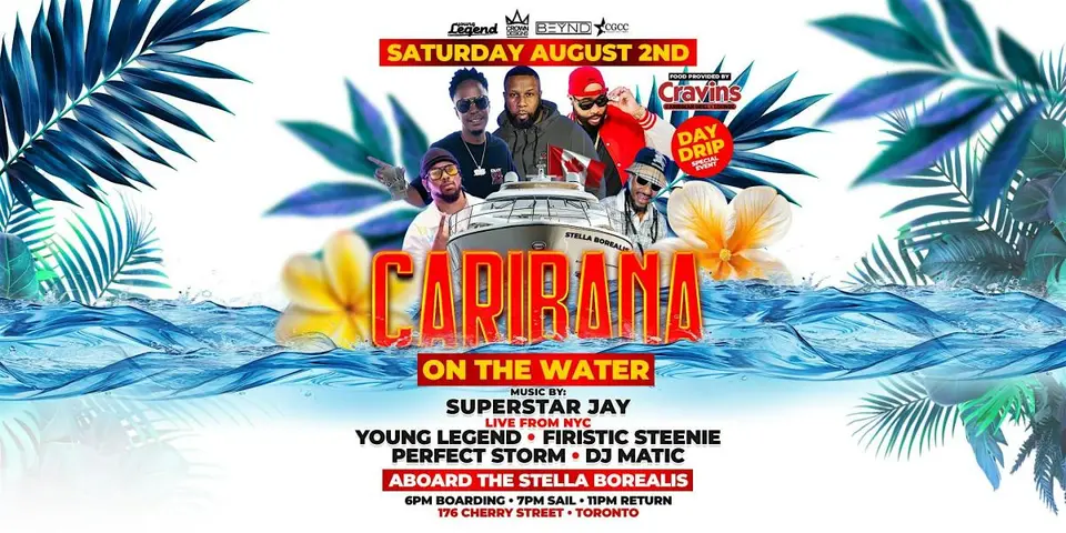 Caribana on the Water Boat Cruise flyer or graphic.