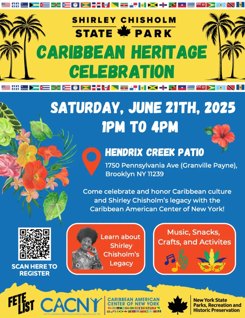 Caribbean Heritage Celebration for the Whole Family flyer or graphic.