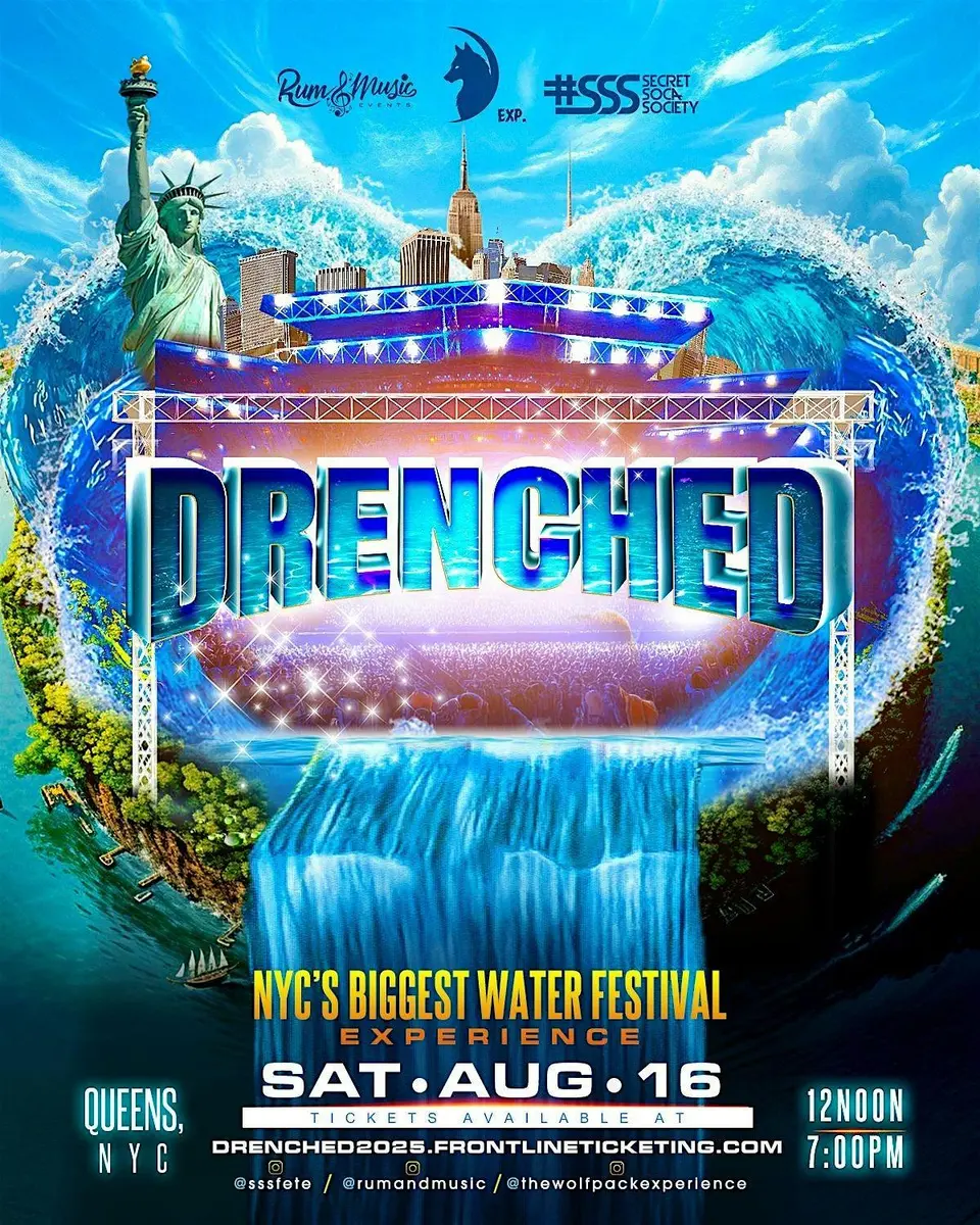Drenched: The Ultimate Water Festival flyer or graphic.