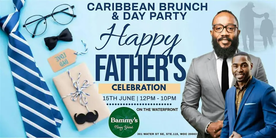 Fathers Day Caribbean Brunch & Day Party flyer or graphic.