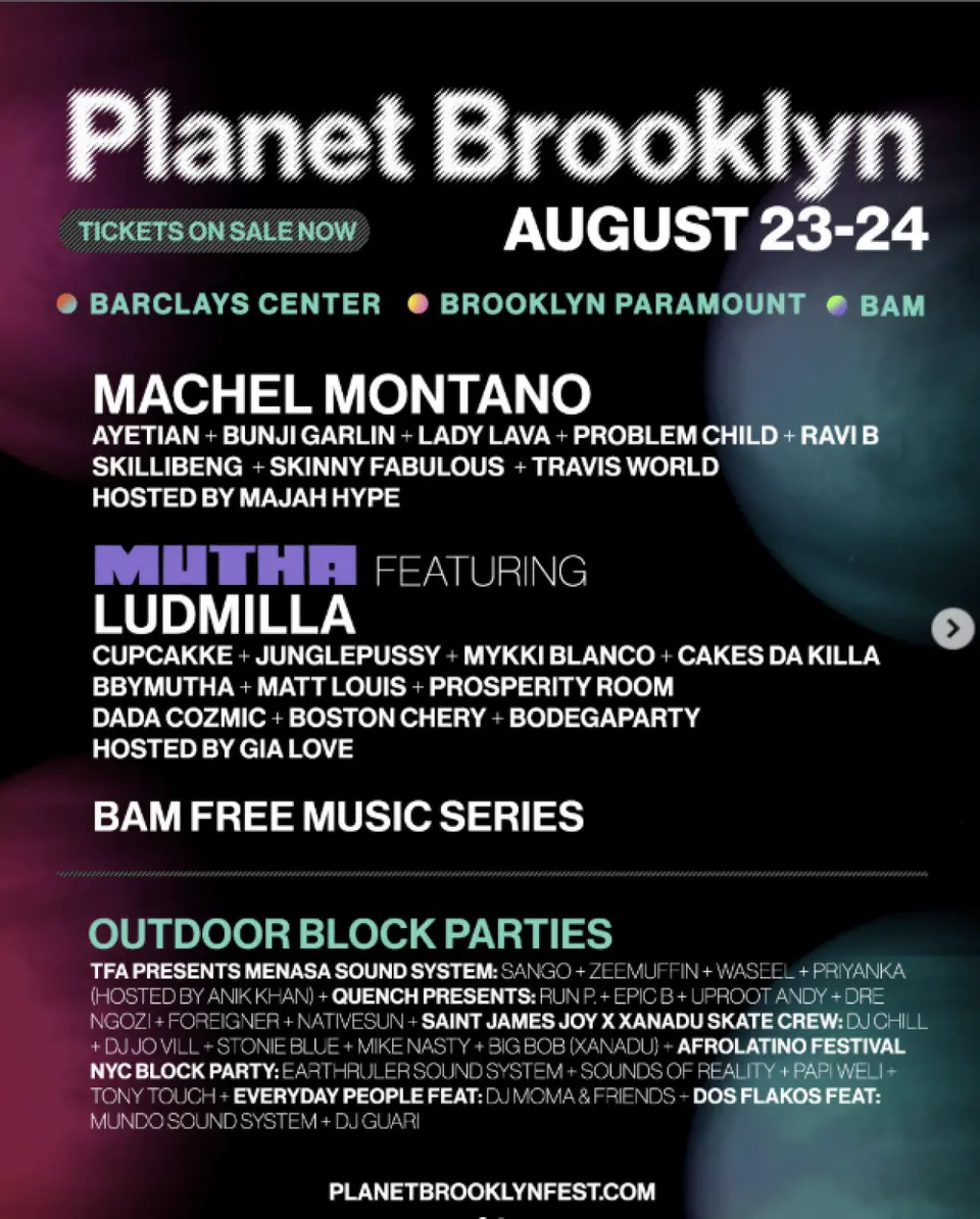 Planet Brooklyn flyer or graphic.