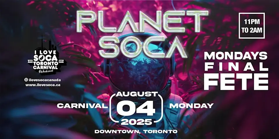 Planet Soca | Caribana Night Party flyer or graphic.