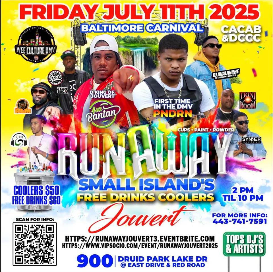 Runaway Jouvert flyer or graphic.
