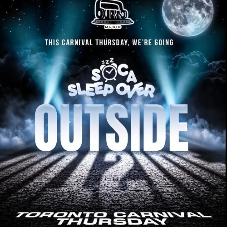 Soca Sleep Over  flyer or graphic.