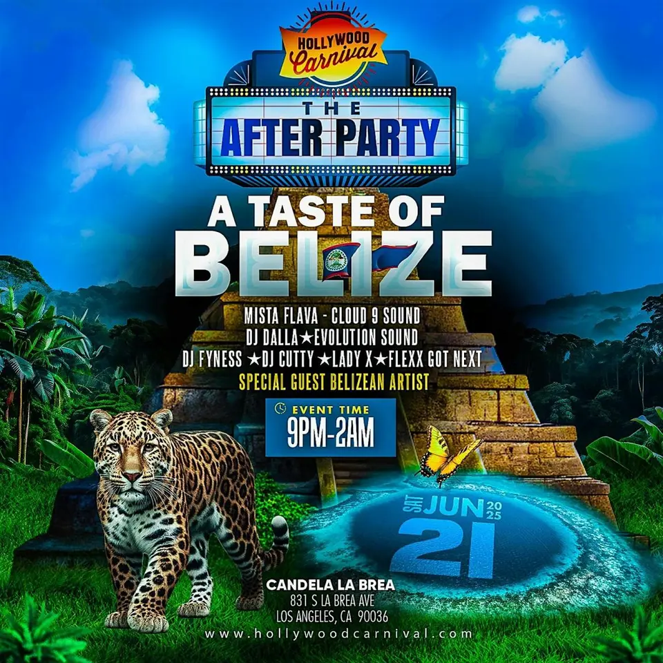 The After Party - A Taste of Belize flyer or graphic.