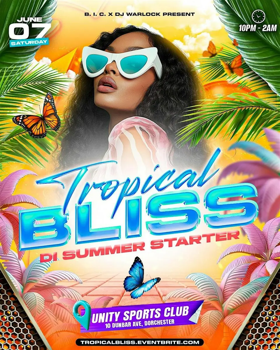 Tropical Bliss Di Summer Starter flyer or graphic.