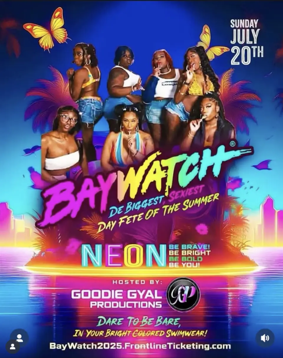 Baywatch flyer or graphic.