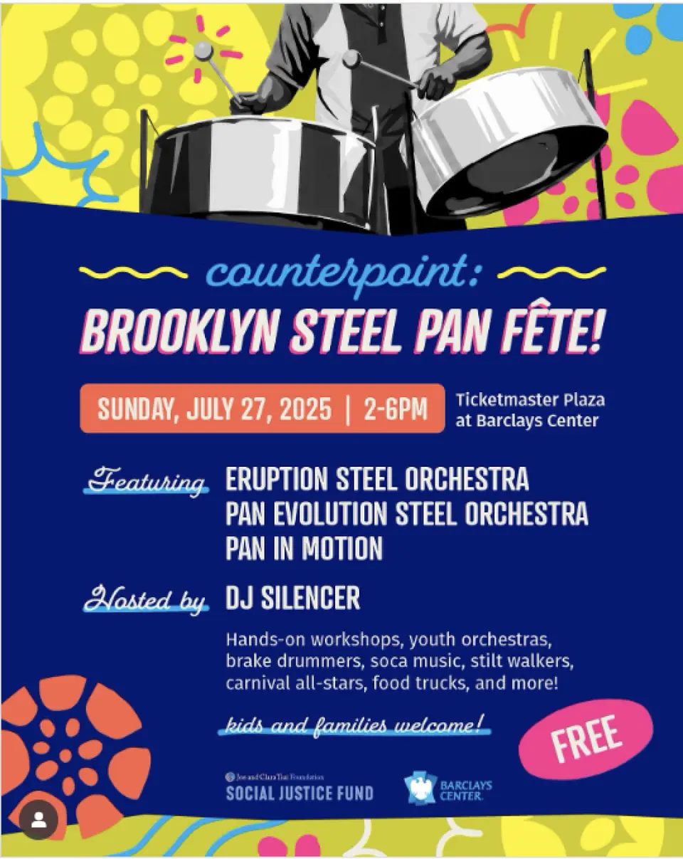 Brooklyn Steel Pan Fete flyer or graphic.